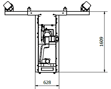 Paletyzer wymiary1 Cobot paletyzujący