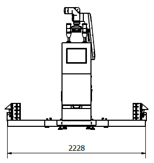 Paletyzer wymiary2 Cobot paletyzujący