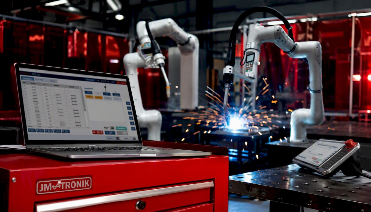 Programowanie offline robota spawalniczego: proces, dane i opłacalność 3 CoboWeld cobot do spawania